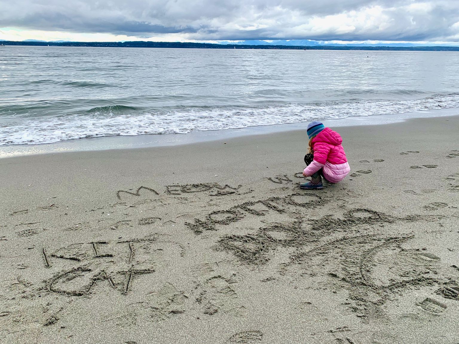 I'm scrawling in sand!