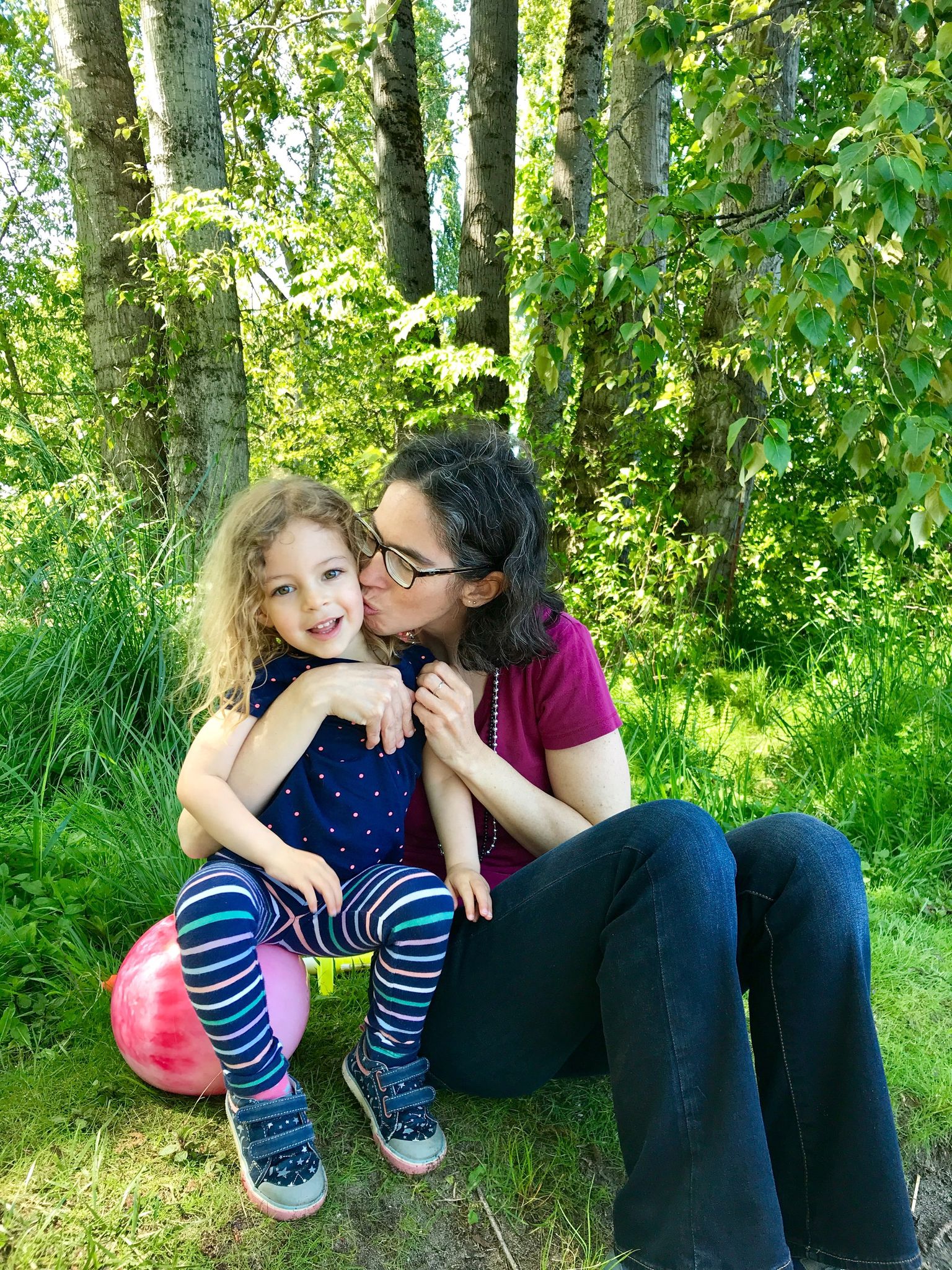 I'm getting Mother's Day kisses!