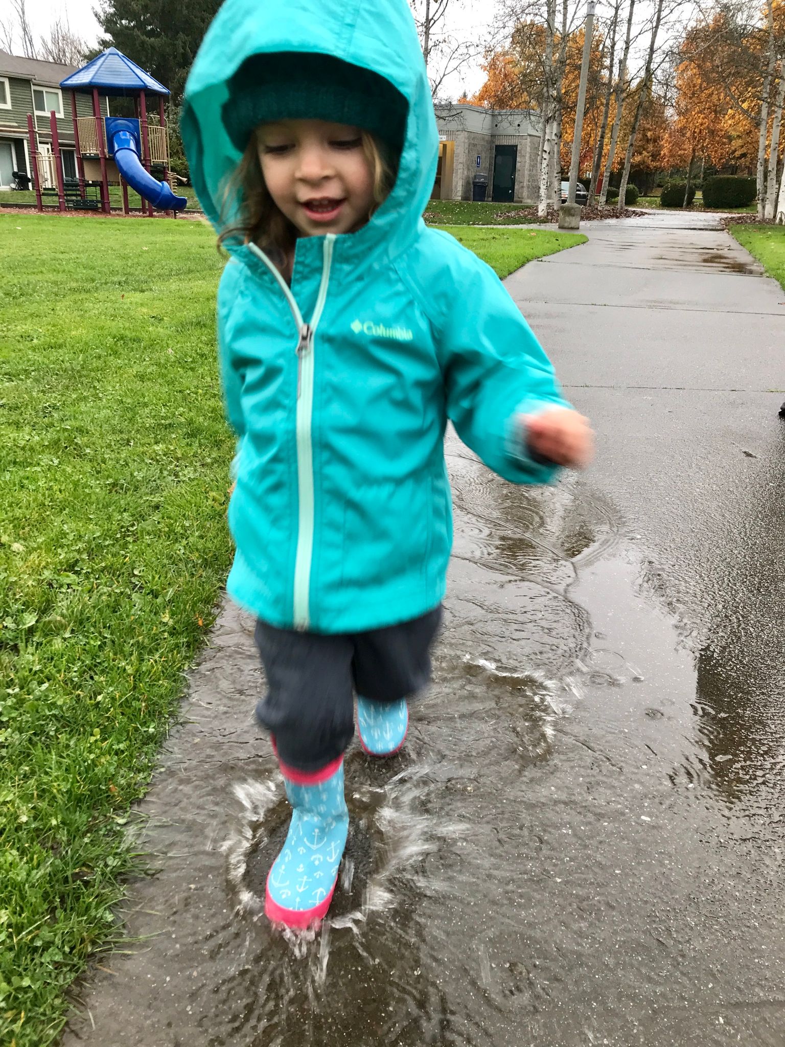 I'm puddle jumping!