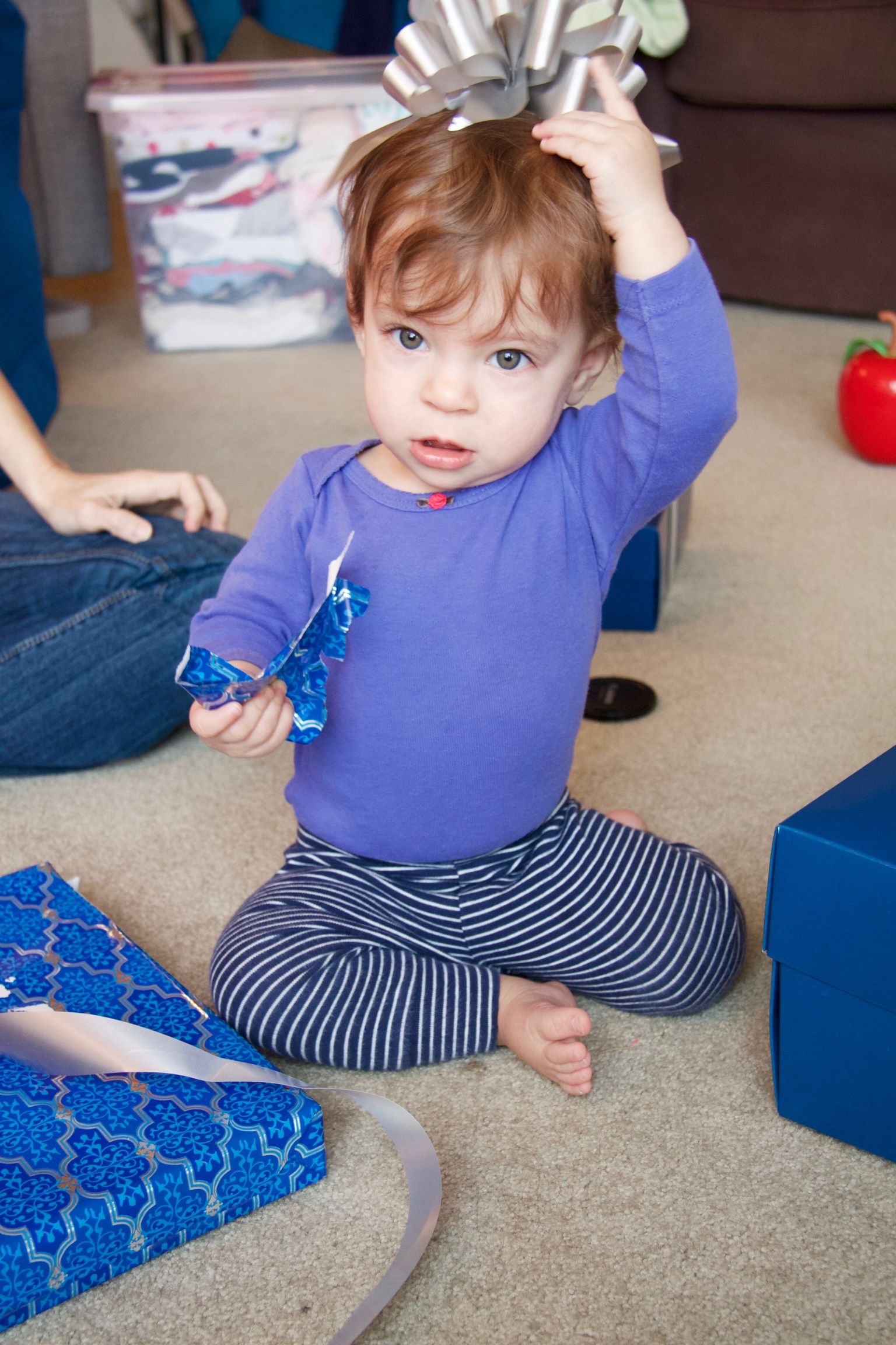 I'm *being* presents!